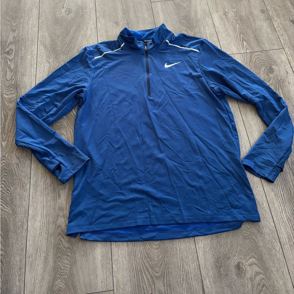 Nike Men's Blue quarter zip Jacket used in good condition